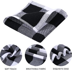 Paño de Limpieza Tipo Waffle 100% Algodón, Paños de Cocina Suaves y Absorbentes para el Hogar, Toalla Reutilizable a Cuadros - Product Image 2