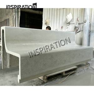 ม้านั่งทรงกลมโค้งหินคอนกรีต GRC กันน้ำสลักกรด - Product Image 5