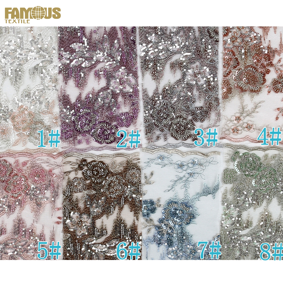 5 yards Crystal Sequins Luxury Embroidery Beads Wedding Tulle White Machine Beaded Bridal Lace Fabric for dresses