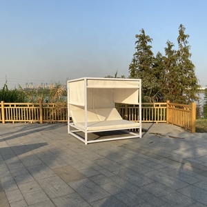 Marco de aluminio Juego de muebles de jardín al aire libre para piscina y Hotel Patio Jardín Dosel Cama Daybed Carpa <span class=keywords><strong>Tumbonas</strong></span> - Product Image 5