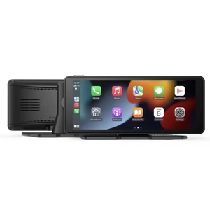 2024 nouveau 6.86 pouces écran tactile voiture jouer Dash <span class=keywords><strong>Cam</strong></span> 2K double objectif <span class=keywords><strong>Radio</strong></span> sans fil Android Auto lecteur - Product Image 1