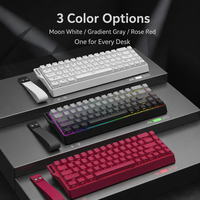 Clavier de jeu mécanique K68 populaire, vente directe du fabricant, sans fil 2,4 GHz, rétroéclairage RGB, USB-C, Hot-Swap, Plug and Play