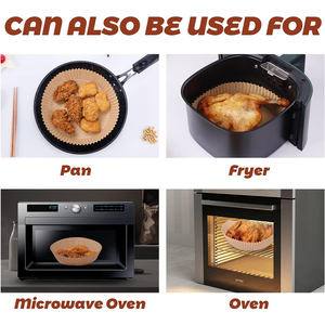 Papier sulfurisé rond jetable de qualité supérieure pour friteuse à air, antiadhésif, de qualité alimentaire, pour usage domestique - Product Image 5