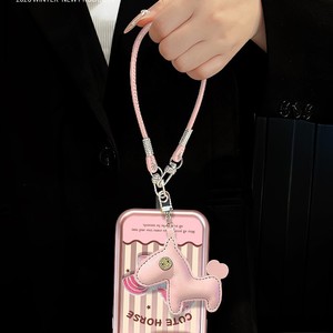 Coque de téléphone pour Apple 15/16/16 Plus, imitation cuir, bordure métallique créative, patch mignon, résistante aux chutes - Product Image 4