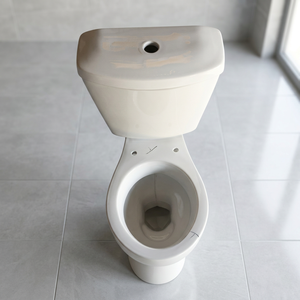 Two-Piece <b>Ceramic</b> Toilet with Plastic Seat Cover and LLC Fittings - Bathroom <b>Pan</b> <b>Set</b> From India Morvi - Product Image 6