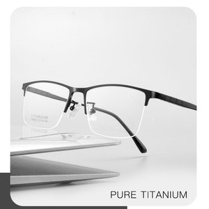 Marco <span class=keywords><strong>de</strong></span> titanio puro <span class=keywords><strong>de</strong></span> fábrica china para hombres, marco <span class=keywords><strong>de</strong></span> textura <span class=keywords><strong>de</strong></span> media caja, avanzada, para negocios y ocio - Product Image 2