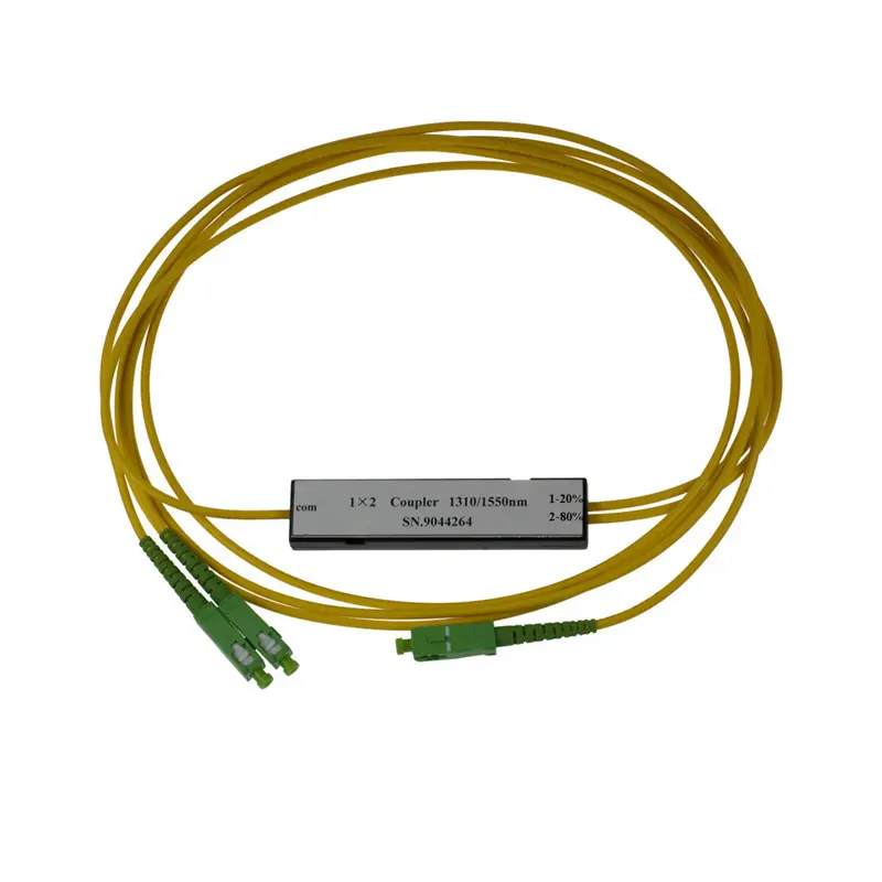 Ftth SC APC 1X2 FBT PLC Fibra Óptica Splitter Split Ratio 50/50 Single / Dual / Tripple Windows