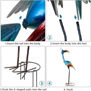 Estatua <span class=keywords><strong>de</strong></span> pájaro <span class=keywords><strong>de</strong></span> Metal <span class=keywords><strong>de</strong></span> estilo clásico para espacios al aire libre para patios Pasajes Jardines Terrazas Césped Adorno <span class=keywords><strong>de</strong></span> jardín - Product Image 4