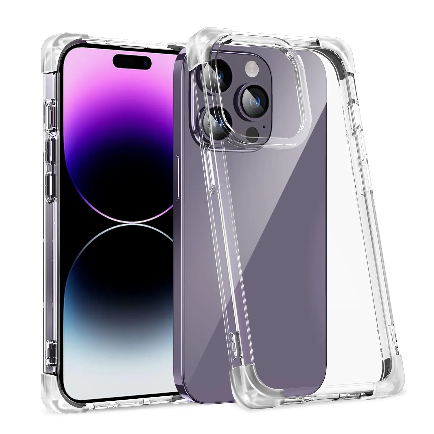 Shockproof TPU Transparent Mobile Cell Phone Case Clear Phone Accessories For IPhone 14 13 12 Pro Max