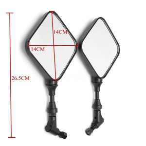 Rétroviseurs de moto noirs durables et portables, réglage pour tous les angles pour Suzuki DR 200 250 <span class=keywords><strong>DR350</strong></span> DRZ 400 650 DR650 - Product Image 1