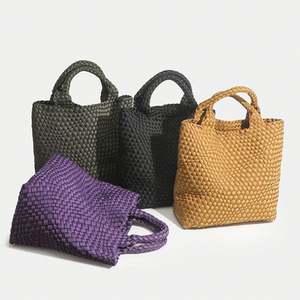 Sac fourre-tout décontracté en néoprène grande taille personnalisé, sac de plage tissé à la main tendance avec poignées, sac seau fait main, sac à main pour femme - Product Image 1