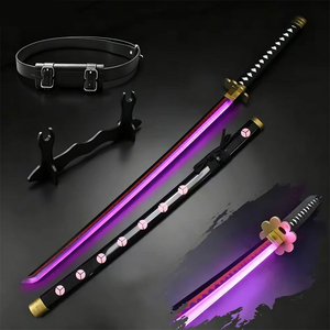 Épée LED Lumineuse Roronoa <span class=keywords><strong>Zoro</strong></span> 41 pouces, Accessoire d'Arme COSPLAY <span class=keywords><strong>Shusui</strong></span> Wado Ichimonji, Épée de Jeu de Rôle avec Ceinture et Porte-Couteau Offerts - Product Image 2
