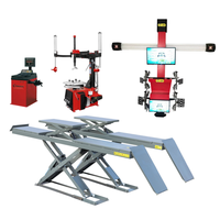 Máquina de Alineación de Ruedas 3D Ultrafina de 4 Toneladas, Elevador de Tijera para Autos Grandes, Combo con Actualización Gratuita de Base de Datos para Talleres de Reparación de Automóviles