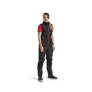BLAKLADER - 385125169956XXL Chaleco Softshell Mujer Negro/Rojo-EAN 7330509647783 CHAQUETAS DE TRABAJO CHAQUETAS DE VERANO SOFTSHELL - Product Image 3