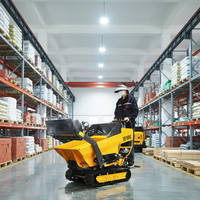 Mini Trattore Cingolato con Motore Diesel e Benna da 0,12m per Lavori Agricoli - Dumper Cingolato ad Alta Efficienza