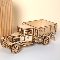 Kit de puzzle 3D en bois de camion militaire classique pour la production en série, puzzles 3D en bois DIY, maquette mécanique de camion militaire vintage