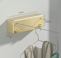 Corde à linge murale rétractable Double corde de séchage en acier inoxydable Ligne de linge intérieure extérieure Sèche-linge invisible