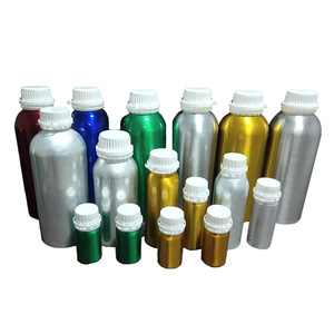 Botellas de aluminio de 500 ml con tapa de rosca pulida, redondas, para productos químicos, pesticidas, aceites esenciales, líquidos de repuesto - Product Image 1