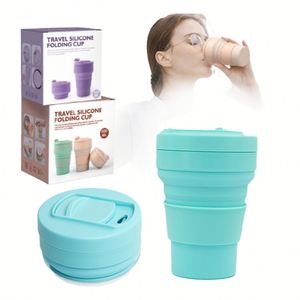 Promotion Foldable <b>Bottle</b> Portable 350ml Sport Silicone <b>Collapsible</b> <b>Water</b> <b>Bottle</b> with Straw - Product Image 2
