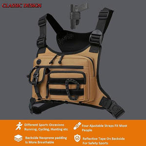 Muestra gratis logotipo personalizado negro utilidad bandolera Tactico Pechera Para Pecho Porta Tactical Rig pecho bolsa para hombres - Product Image 5
