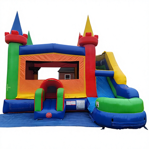 Château gonflable commercial <span class=keywords><strong>4x4</strong></span> rose pour fêtes d'enfants, utilisation extérieure, certifié CE, en PVC, idéal pour la <span class=keywords><strong>location</strong></span> lors de fêtes d'enfants - Product Image 6