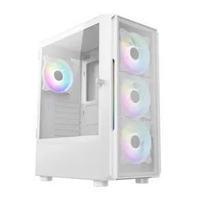 Nuevo diseño de juegos pc ATX case USB3.0 caja de computadora de vidrio templado ATX HD I/O Support 240/360mm Radiador Torre Gabinete de computadora