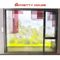 Ventanas de marco de aluminio a prueba de huracanes ultra estrechas personalizadas Ventana abatible de inclinación y giro con aislamiento de vidrio hueco doble