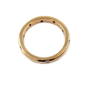Tailor Made 18k Rose Gold Laser Logo High Quality Real Luxury Natural Diamond Elegant Slim Wedding Ring Band for Women Pave - Product Image 3