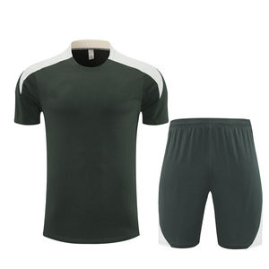 Tenues de football d'été, ensemble d'entraînement à manches courtes, maillot 25/26, polyester respirant, séchage rapide, col rond, unisexe - Product Image 1