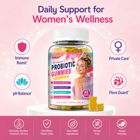 Gommes probiotiques premium pour femmes - 100 milliards de cellules viables, renforce la santé immunitaire et maintient une flore saine (60 gommes)