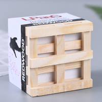 Bloc de Notas Adhesivas Cuadradas Personalizadas con Base de Madera, Notas Adhesivas Promocionales con Base de Madera