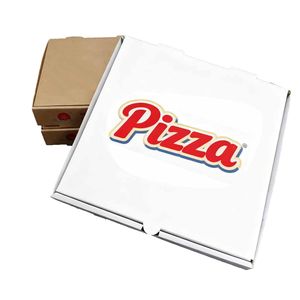 Cajas de Pizza de Papel Kraft Impermeables con Estampado en Relieve, Embalaje Personalizado para Entrega de Alimentos, Fabricante OEM, Venta al por Mayor, Exportación - Product Image 1