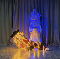 Costume de mascotte LED lumineux de personnage mythologique chinois, combinaison intégrale lumineuse en coton pour homme, idéal pour les spectacles sur scène