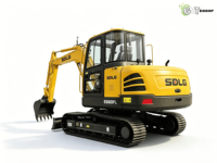 Mini-excavatrice sur chenilles SDLG E660F/E660FL d'occasion de 6 tonnes |   CE |   EPA |   Pompe de boîte de vitesses pour moteur EURO 5 avec godet de 0,25 m³