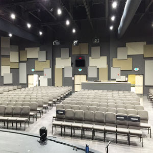 Panneaux acoustiques adhésifs biseautés de couleur blanche <span class=keywords><strong>et</strong></span> noire Office Theater NRC Testing PET Felt Paneles Acusticos for Interior <span class=keywords><strong>Deco</strong></span> - Product Image 6