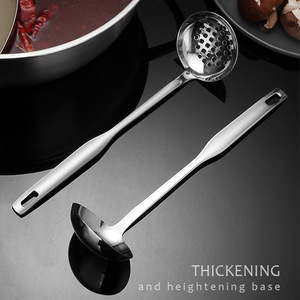 AkL Stainless Steel Ladle 304 Soup Strainer Large Capacity Commercial Kitchen <b>Serving</b> <b>Spoon</b> - Product Image 3