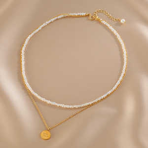 Collier de perles d'eau douce d'été pour femmes, chaîne de clavicule en perles naturelles - Product Image 5