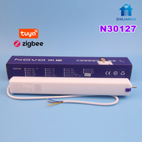 NOVO N30127 Système de rideau motorisé électronique télécommandé/sans fil Tuya Zigbee/WiFi, silencieux, moderne, en aluminium, pour intérieur
