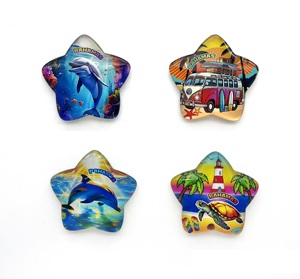 Imán de nevera 3D de cristal marino con tortuga, cerdo y loro, estilo DIY, personalizado, al por mayor, con temática marina, bonito, recuerdo de las Bahamas - Product Image 4