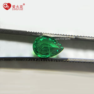 0.5เทอร์มัลหินไฮโดรเทอร์มอลจากโคลัมเบียอัญมณีสีเขียวมรกตปลูกในห้องทดลอง - Product Image 2