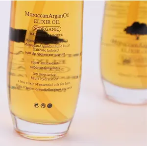 OEM perusahaan kosmetik grosir 100% minyak Argan Maroko organik perawatan rambut siput Maroko nutrisi minyak rambut wanita
