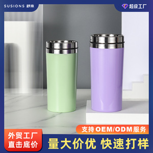 Stainless Steel Tumbler 304 Insulated Cup Travel Portable With Straw Red Deer Design - Product Image 5
