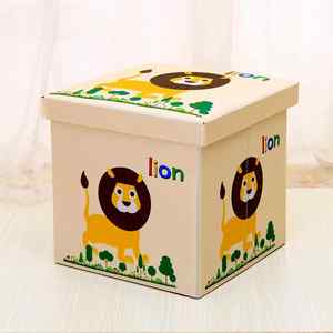 Pouf de rangement pliable Oxford 30*30*30cm, repose-pieds, siège, tabouret de rangement pour jouets d'enfants - Product Image 6