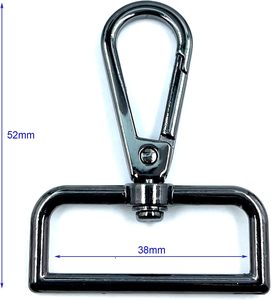 ห่วงคล้องกระเป๋าแบบ D ริง ขนาด Mm พร้อมตัวล็อคแบบก้ามปู หมุนได้ - Product Image 2