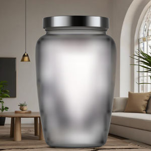 Tarro de vela de metal y vidrio único elegante para almacenamiento de cera, nueva forma, tarros de vela perfumada para el hogar - Product Image 1