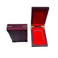 10X15cm boîte en bois verticale dalles de pièces de monnaie or argent barre cadeau boîte médaille Badge mallette de rangement