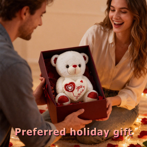 Oso de Peluche Rojo de San Valentín Personalizado, Peluche de Felpa Suave, Regalo para el Día de la Madre, Navidad, Regalo para Niñas - Product Image 2