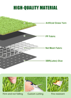 Gazon artificiel synthétique en gros pour terrains de sport, de football, de tennis et de golf – Tapis de jardin
