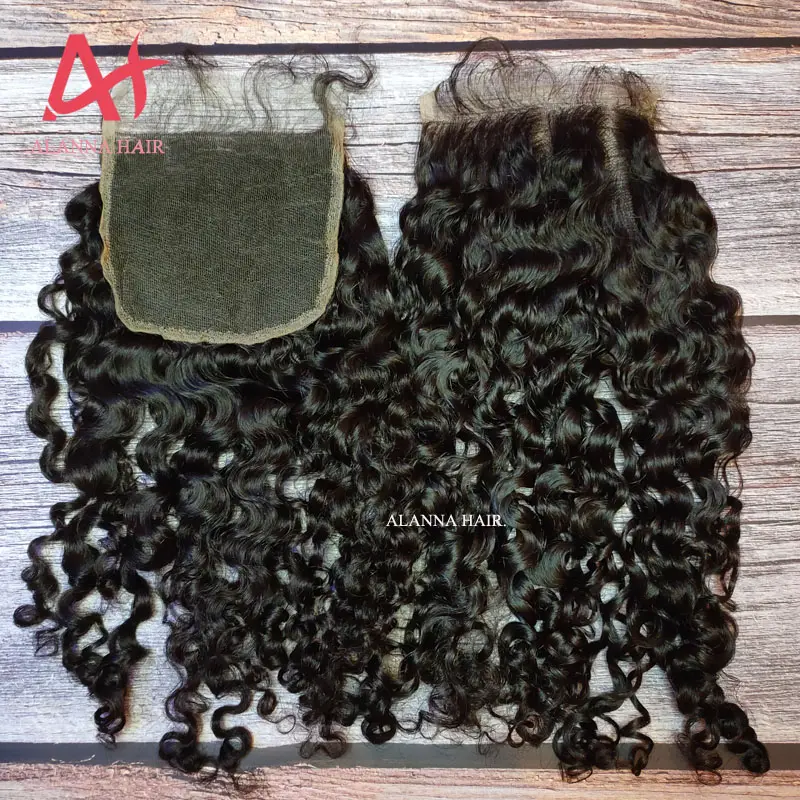 Di Vendita caldo di Grado 12A Cambogiana Dei Capelli Del Virgin Hd Chiusura Cambogiano Morbido Riccio crespo Dei Capelli Umani di 100% Hd Chiusura Del Merletto 5X5 14 "-20"