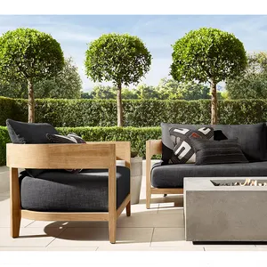 conjunto de sofás de jardim para móveis de exterior de qualidade de projeto de hotel villa resort